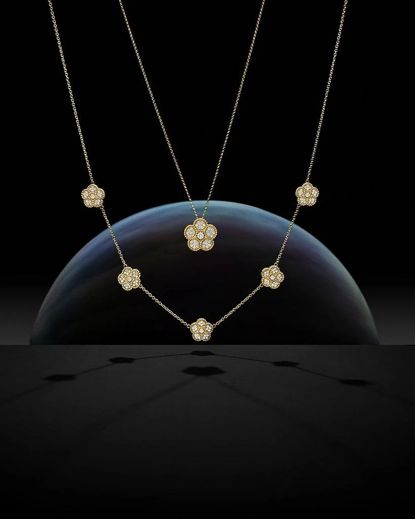 Roberto Coin 18K Yellow Gold Daisy Diamond Station Necklace, 17.5" - Exclusive 3