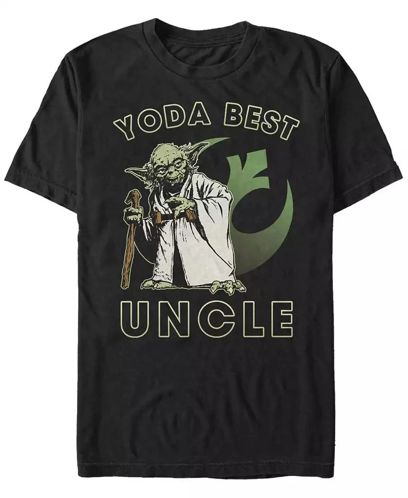 FIFTH SUN Men's Star Wars Yoda Best Uncle Rebel Logo Short Sleeve T-shirt 1