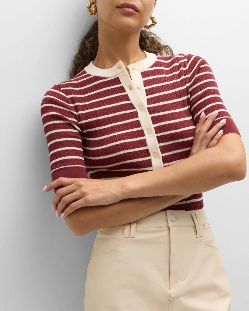 A.L.C. Fisher Pleated Button-Front Top 6
