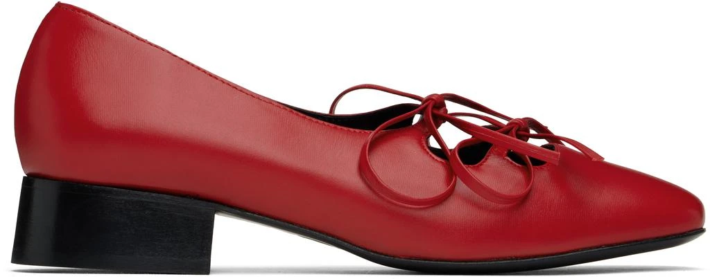 Nicole Saldaña Red Isabel Ballerina Flats 1