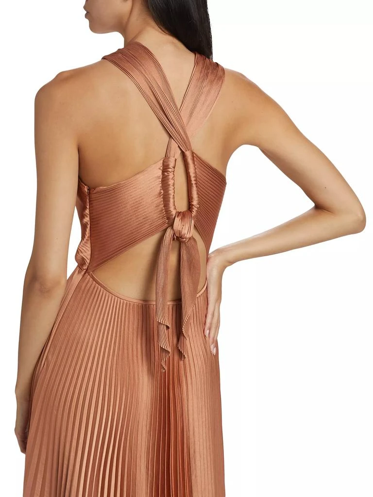 A.L.C. Athena II Pleated Halter Midi-Dress 6