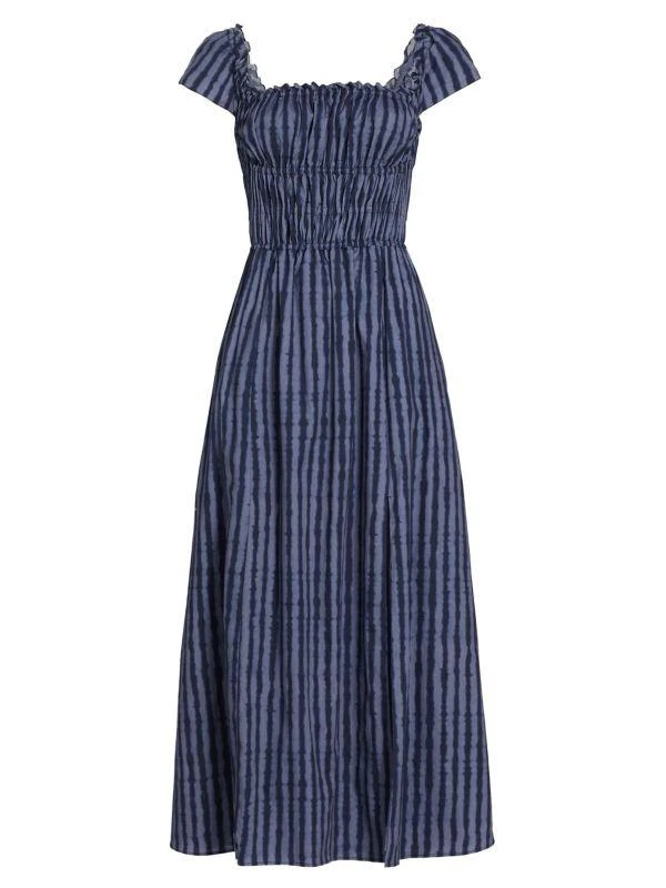 Altuzarra Lily Cotton-Blend Stripe Midi-Dress 1