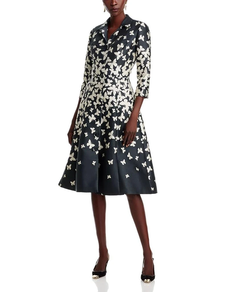 Teri Jon Butterfly Button Front Dress 1