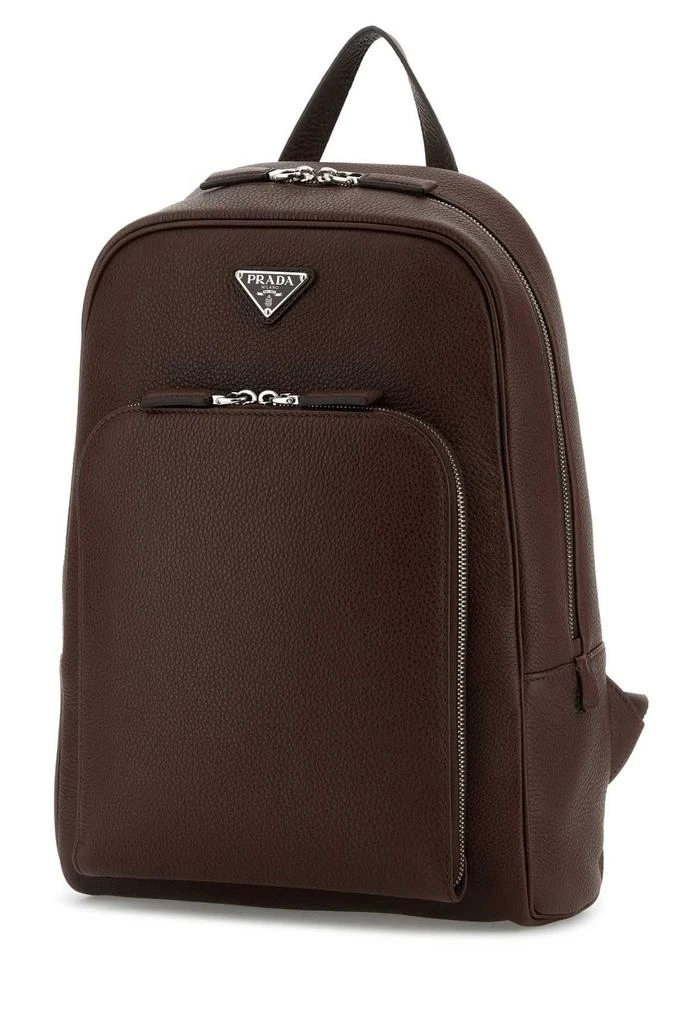 Prada Prada Triangle-Logo Zipped Backpack 3