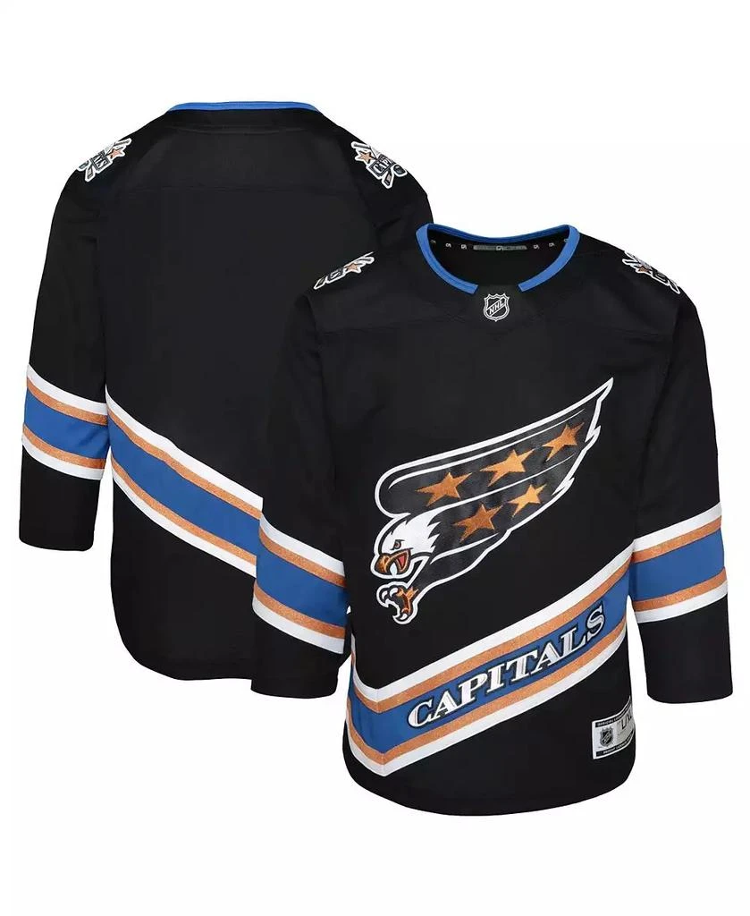 Outerstuff Big Boys and Girls Black Washington Capitals Alternate 50th Anniversary Premier Jersey 1