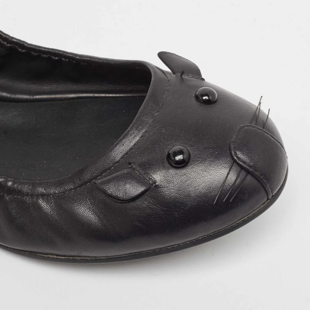 Marc Jacobs Marc Jacobs Black Leather Mouse Scrunch Ballet Flats Size 40 7