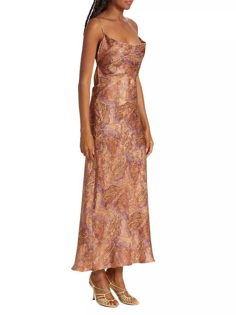 Adriana Iglesias Jana Paisley Silk Slip Dress 3