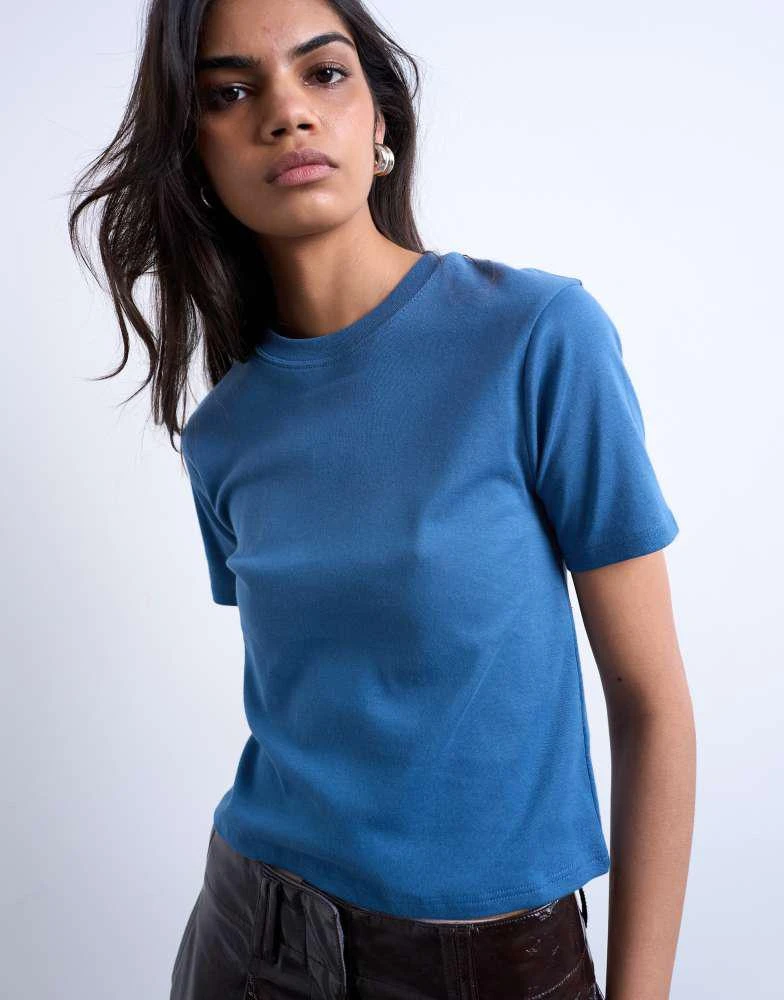 Topshop Topshop shrunken everyday tee in air force blue