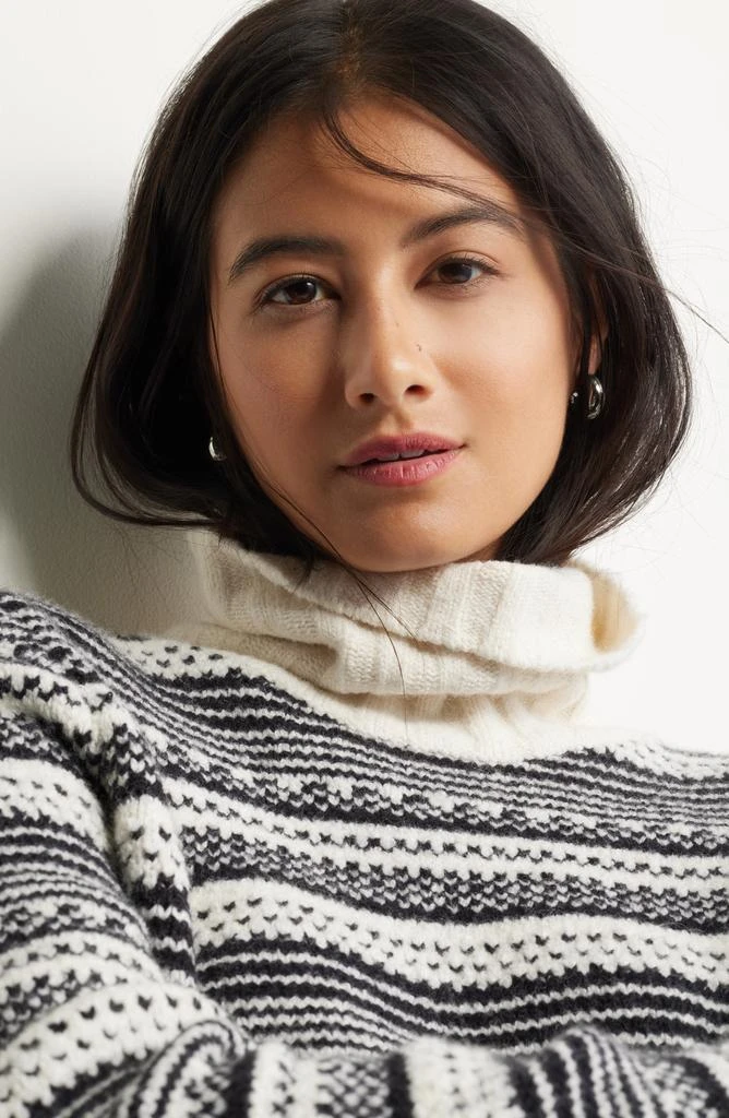 Caslon Stripe Jacquard Turtleneck Sweater 5