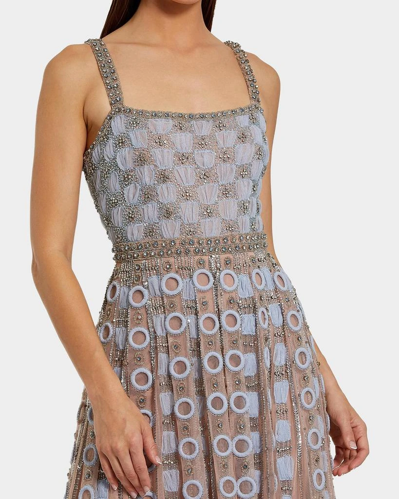 Mac Duggal Square-Neck Embroidered Mesh Gown 2