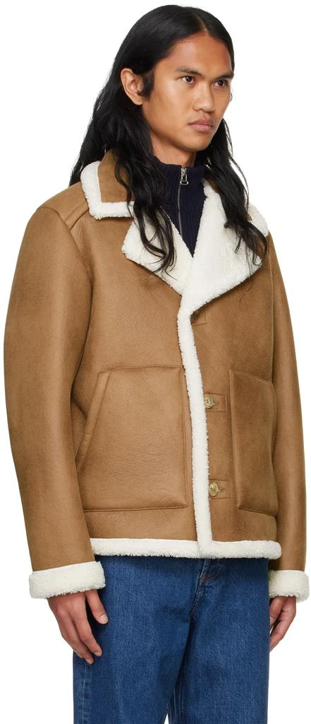 A.P.C. Tan Finn Faux-Shearling Jacket 2
