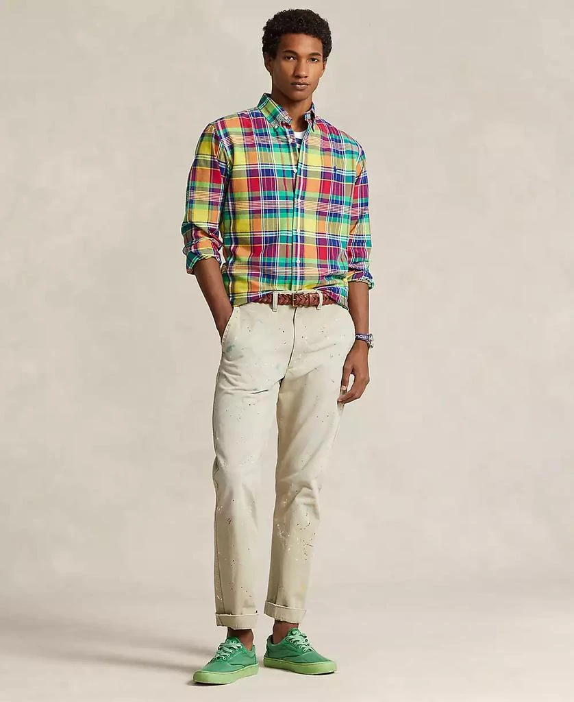 Ralph Lauren Men's Classic-Fit Plaid Oxford Shirt 4
