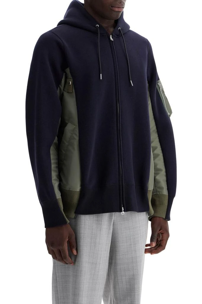 Sacai layered effect sweatshirt style bomber 2