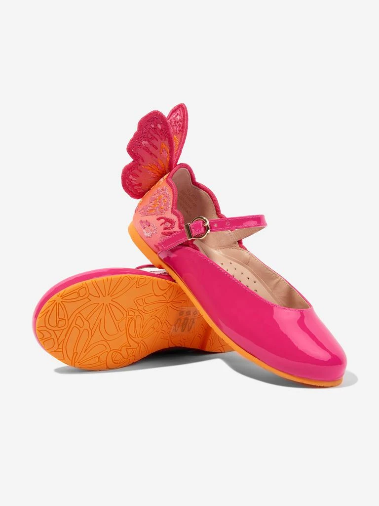 Sophia Webster Sophia Webster Girls Leather Chiara Emboidery Shoes in Pink 2