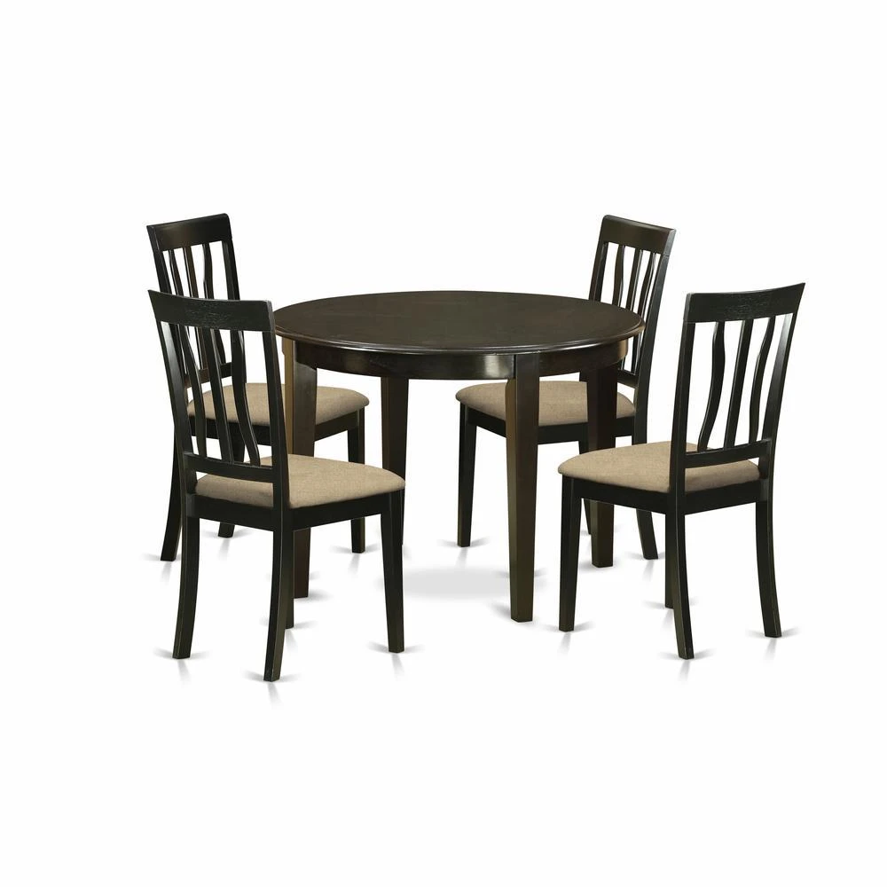 East West Furniture BOAN5-CAP-C 5 PC small Kitchen Table set-Kitchen Table and 4 Kitchen Chairs