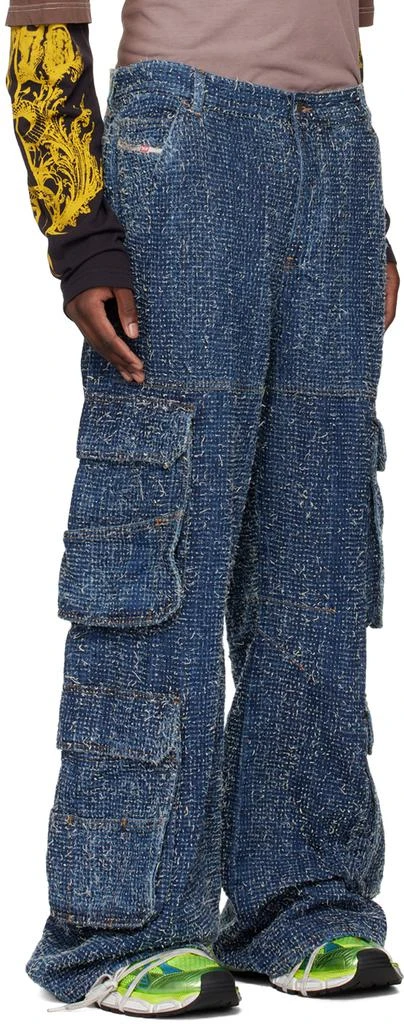 Diesel Blue Straight 1996 D-Sire 0pgah Denim Cargo Pants 2