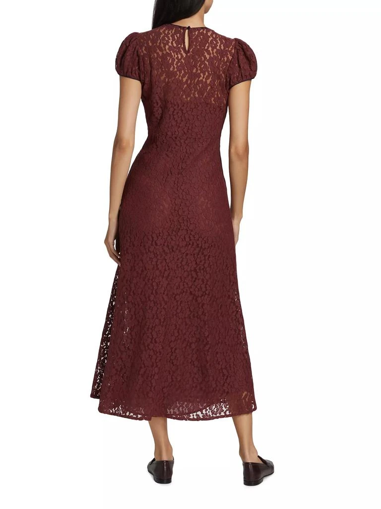 DÔEN Katarina Lace Fit & Flare Short-Sleeve Midi-Dress 5