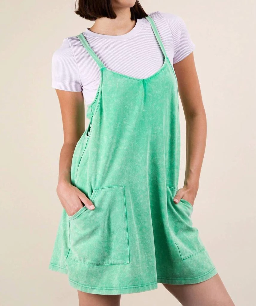 VERY J Very J - Mineral Washed Knit Mini Dress with Shorts Inside 5