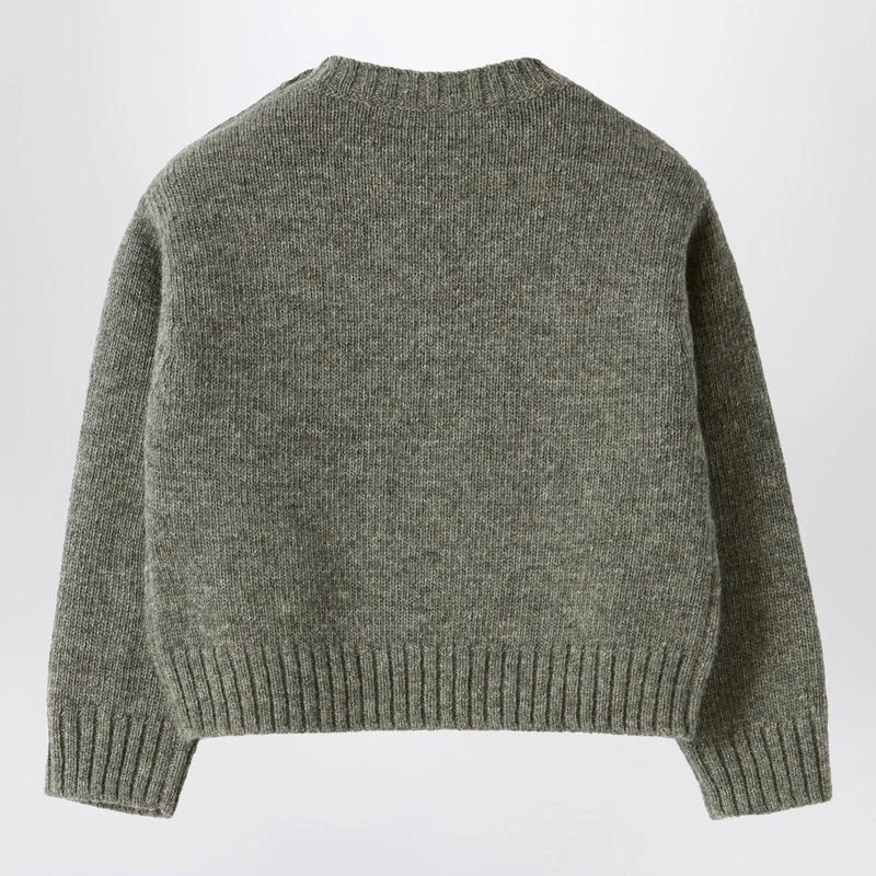 IL GUFO Grey wool sweater with snowflake motif 2