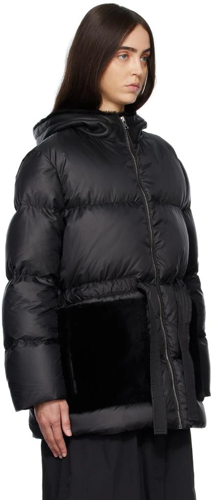 Yves Salomon Black Quilted Down Jacket 2