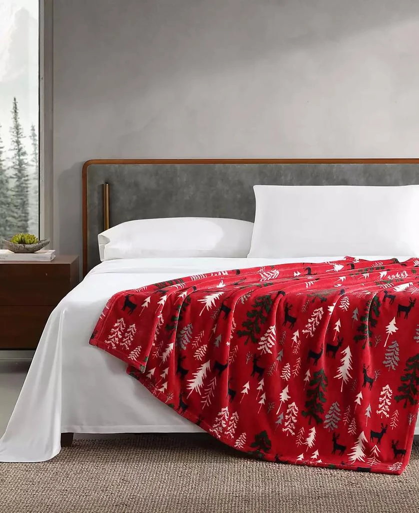 Eddie Bauer Ultra Soft Plush Sherpa Reversible Throw , 60" X 50" 3