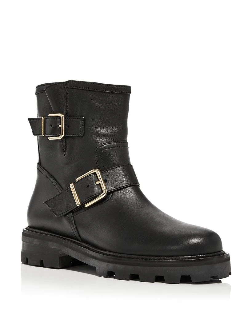 Jimmy Choo Women's Youth II Double Buckle Moto Boots 1