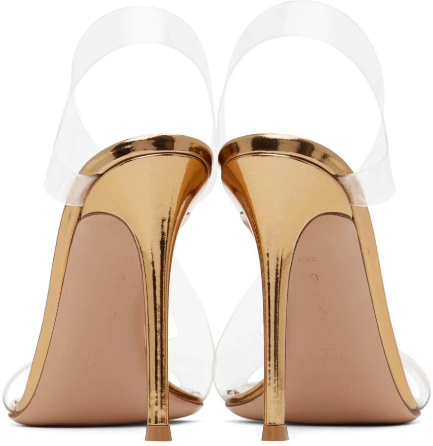 Gianvito Rossi Gold Metropolis Heeled Sandals 2