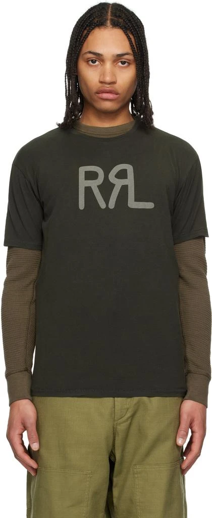 RRL Gray 'RRL' Ranch Logo T-Shirt 1