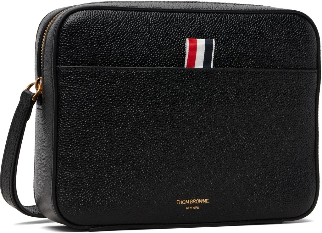 Thom Browne Black Pebble Grain Leather Pouch 2