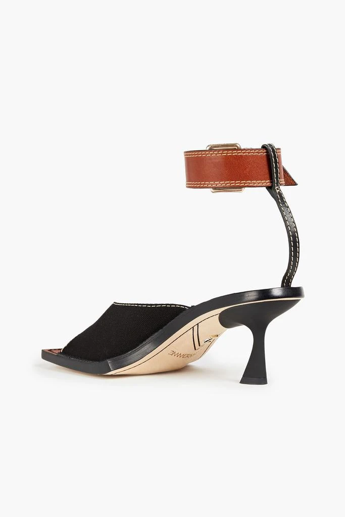 Zimmermann Leather-trimmed canvas sandals 3