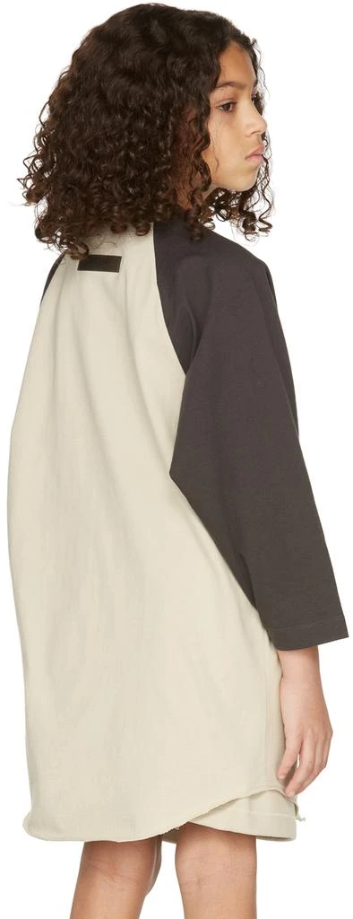 Essentials Kids Beige Three-Quarter Sleeve Baseball T-Shirt 4