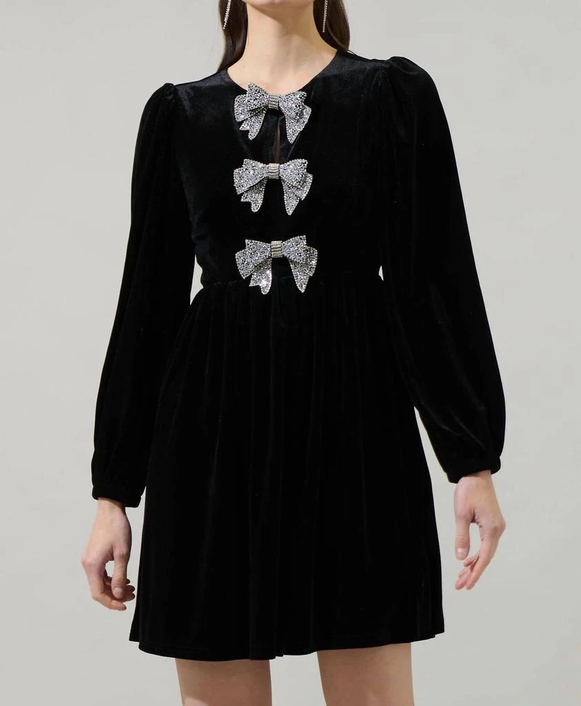 Sugarlips Sugarlips - Glow Bow Velvet Dress 1