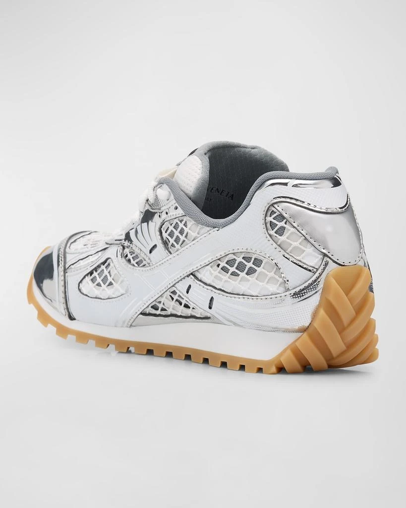 Bottega Veneta Orbit Metallic Net Runner Sneakers 5