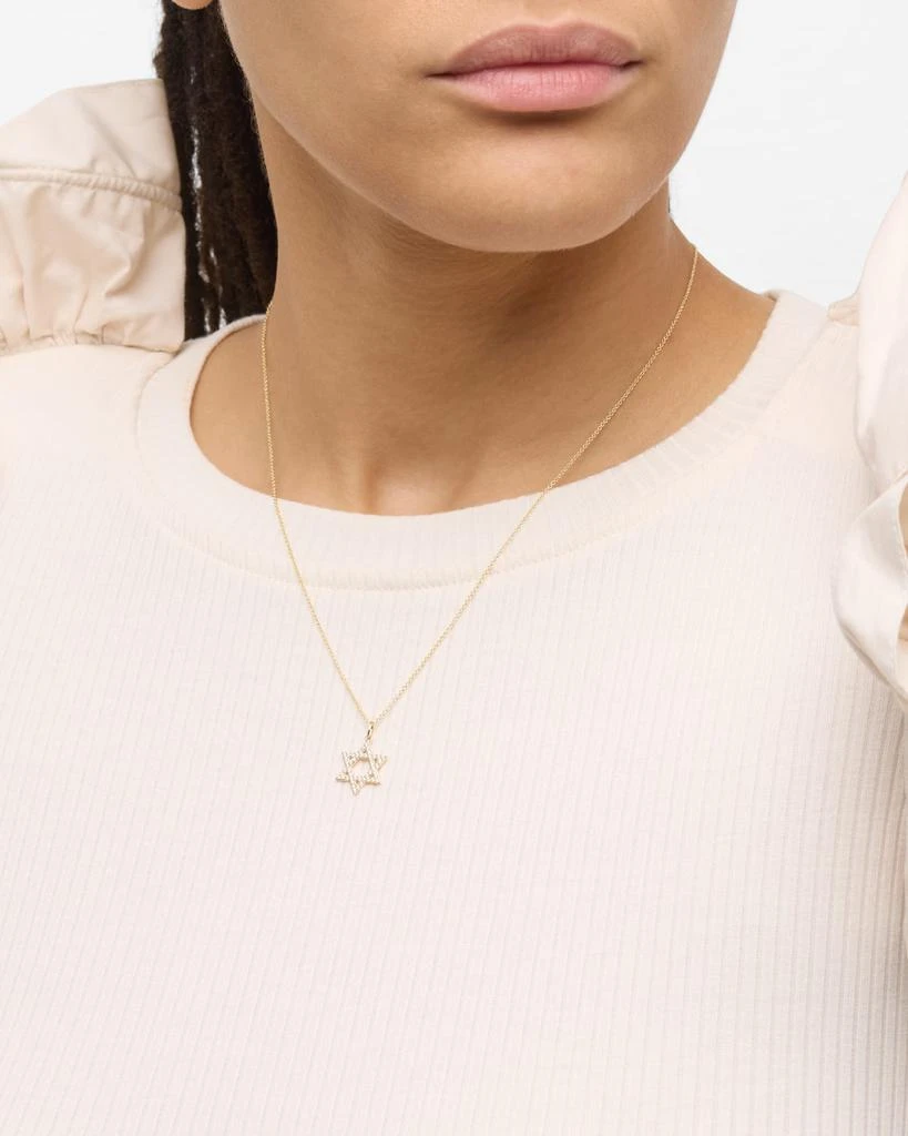 Sydney Evan 14K Star of David Charm on Light Chain Necklace 2