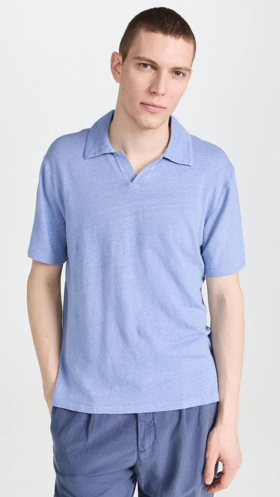 Officine Generale Simon Piece Dyed French Linen Polo 6