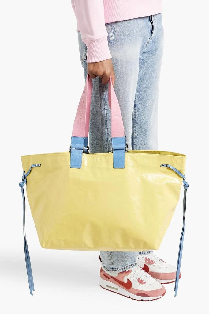 Isabel Marant Wardy color-block crinkled patent-leather tote 2