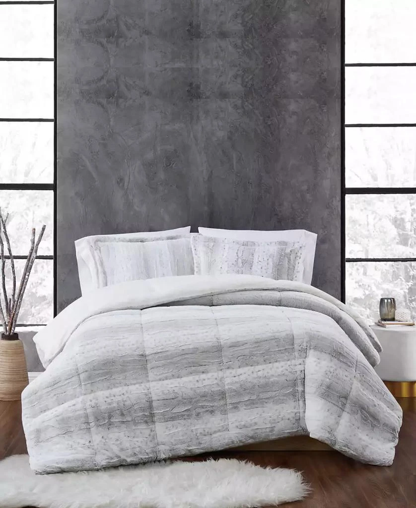 Christian Siriano New York Snow Leopard 3 Piece Comforter Set 1