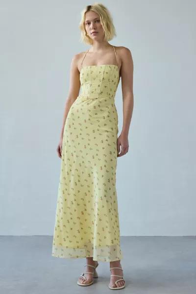 Kiss The Sky Kiss The Sky Ingrid Corset Tie Open-Back Maxi Dress