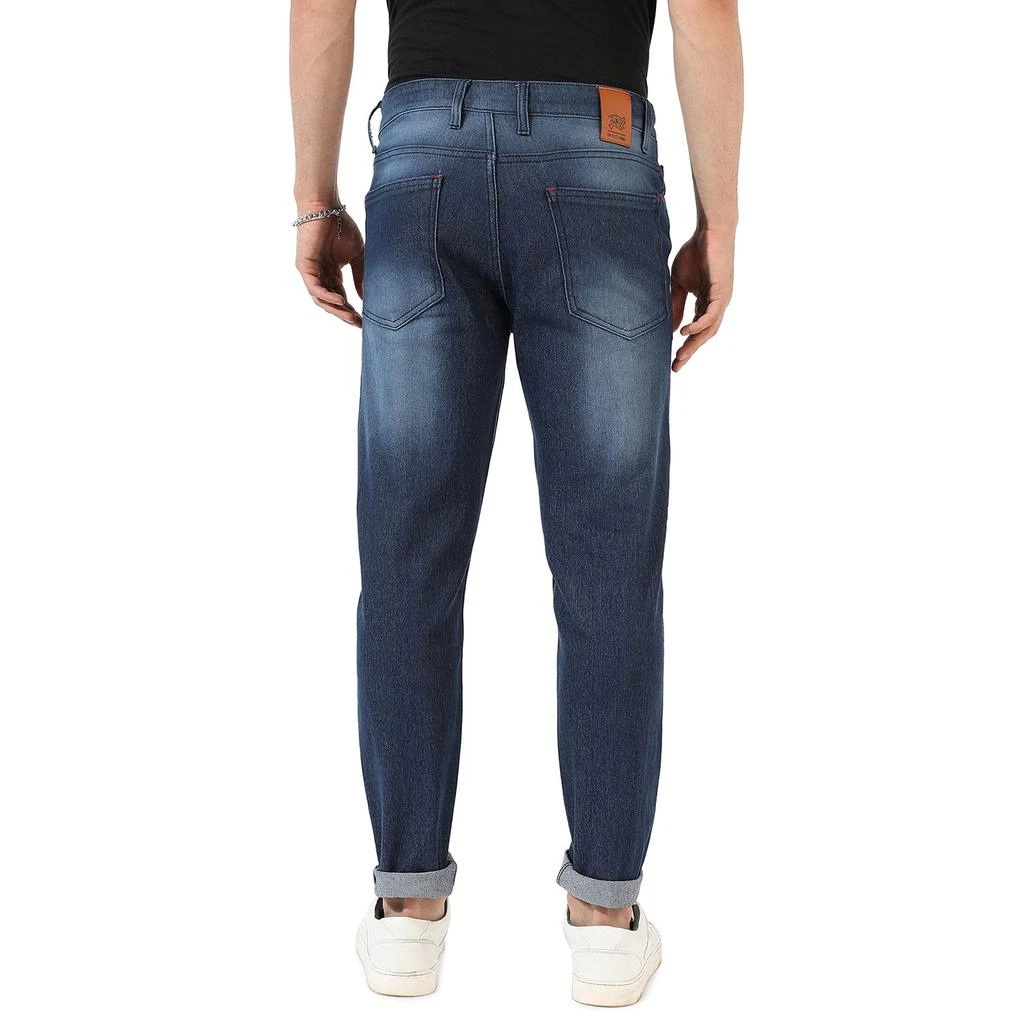 Campus Sutra Men's Dark-Washed Denim Jeans 4