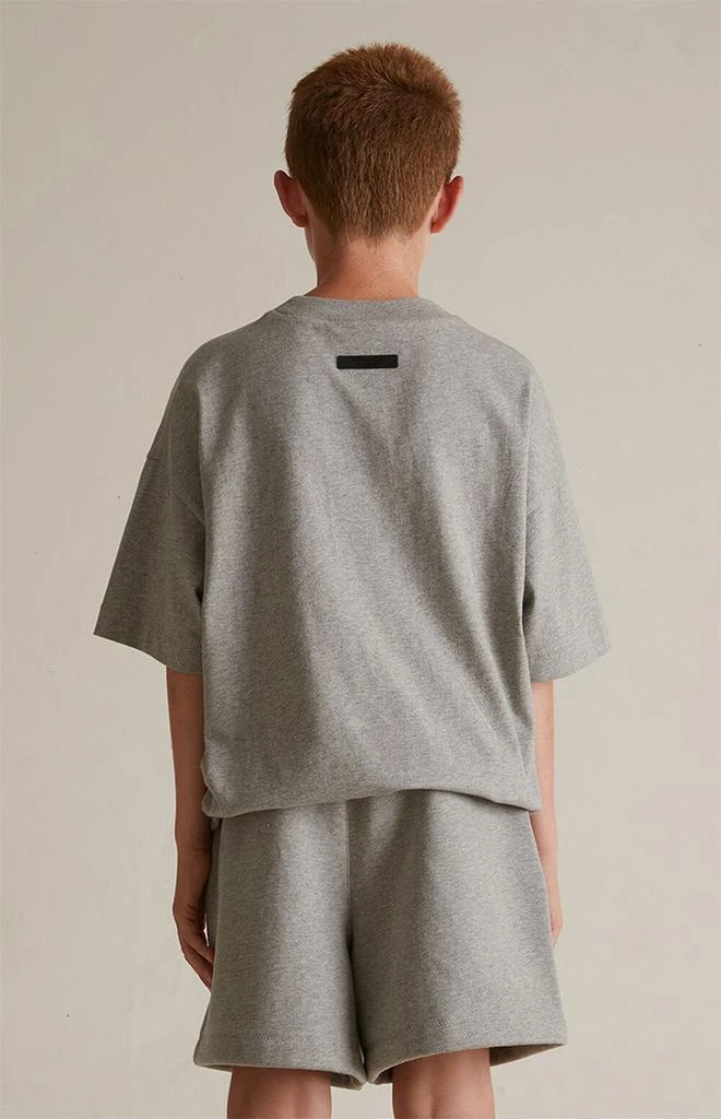Essentials Kids Dark Heather Oatmeal Fleece Soccer Sweat Shorts 6