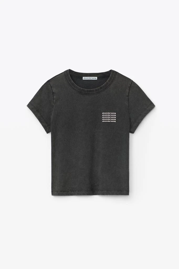 Alexander Wang SHRUNKEN TEE IN ACID WASH JERSEY 2