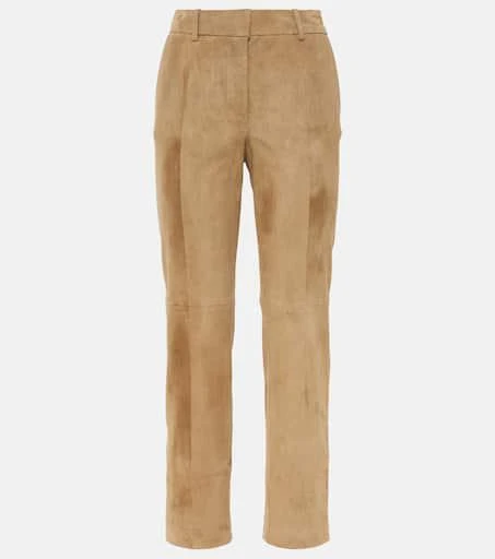 Joseph Coleman cropped suede straight pants 1