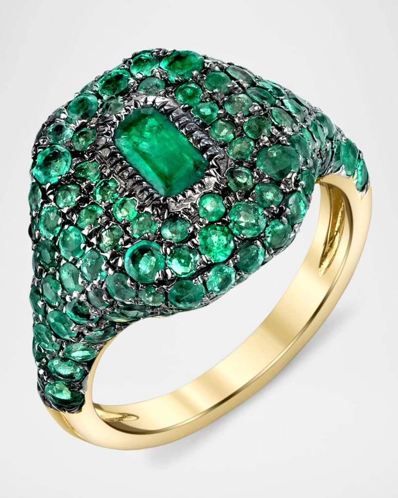 SHAY Pave Emerald Pinky Ring 1