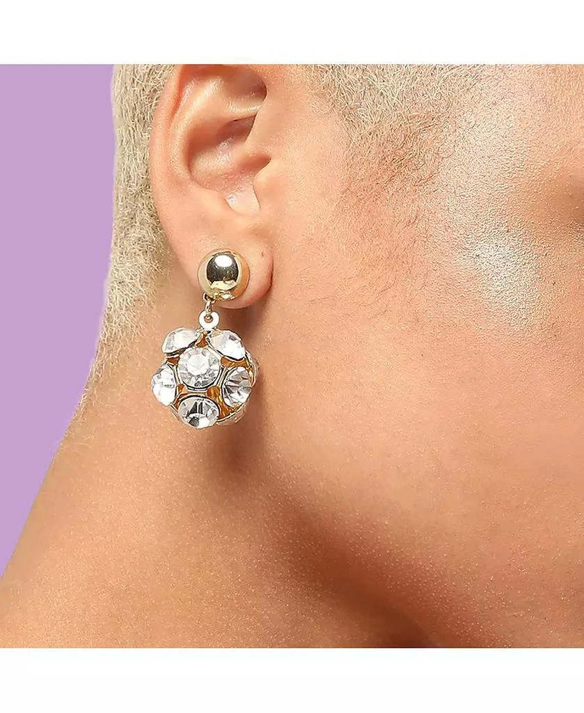 SOHI Women
s Gold Plated Party Designer Stone Drop Earrings 3