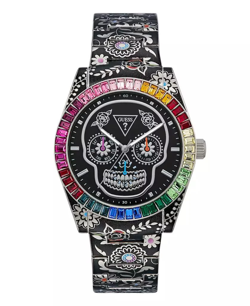 GUESS Men's Silver Tone Multi-function Watch, 42mm 1