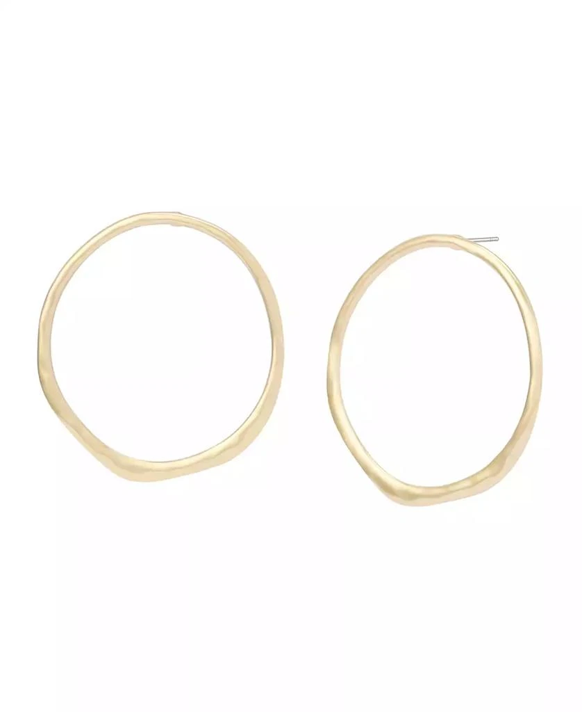 Robert Lee Morris Silver Sculpted Medium Circle Post Earrings