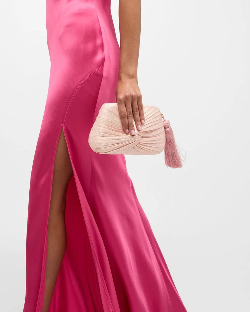 Rafe Rosie Draped Tasesel Straw Clutch Bag 4