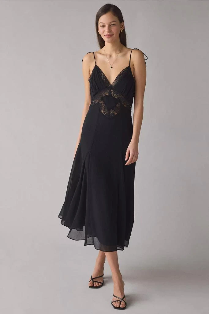 Lioness Lioness Harmony Lace Trim Slip Midi Dress