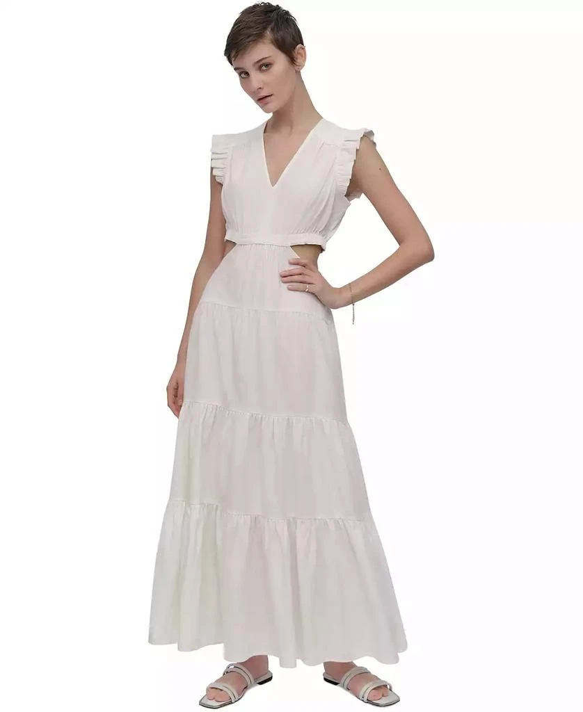 Ruffled Linen-Blend Maxi Dress  On Sale Now with Up to 73% Off | Discover  Exclusive Deals & Savings at BeyondStyle  Authentic DKNY cut-out|dresses |a-line|women's|Women's|women's apparel with Limited-Time Discounts, Free  Shipping, and