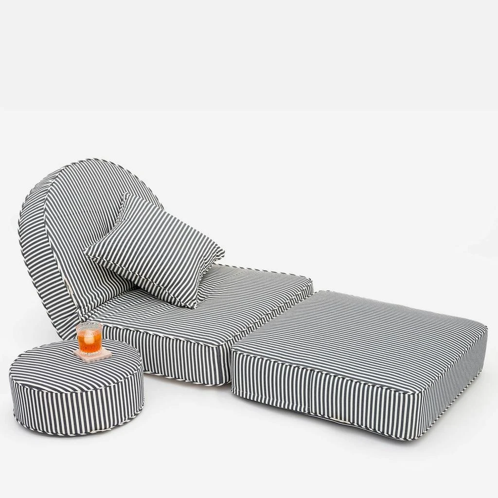Business & Pleasure Business & Pleasure Reclining Pillow Lounger - Navy Stripe 9